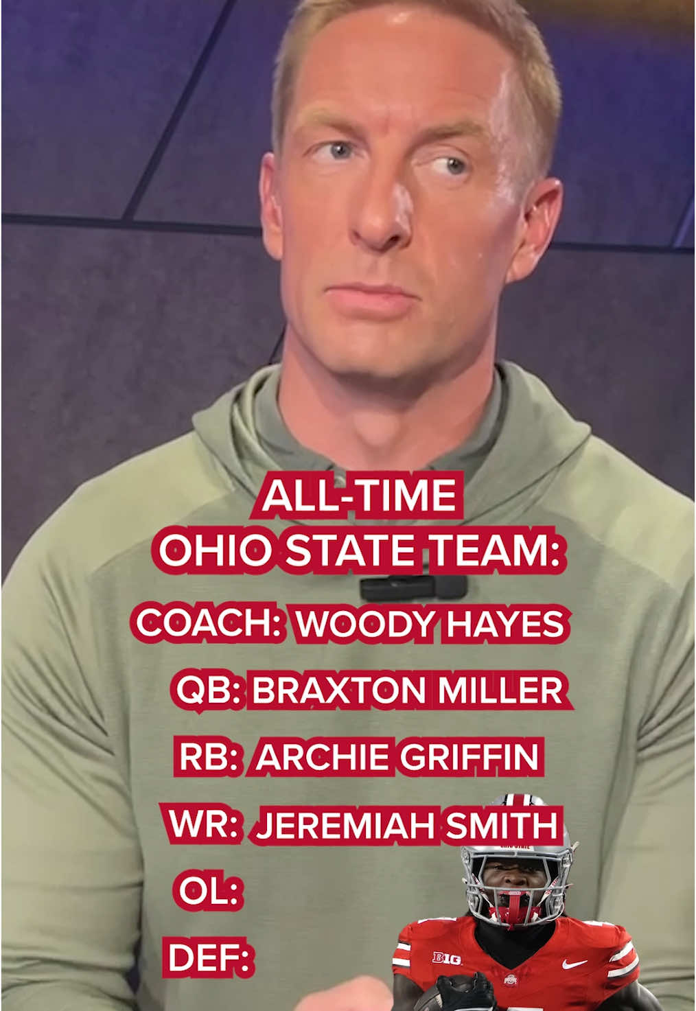 Who makes your all-time @Ohio State Football team? 🤔 Joel Klatt shares his picks among the Best of the Buckeyes 🤩 Sponsored by @Dr Pepper #itsapepperthing #cfbonfox #cfp #cfb #CollegeFootball #bigten #ohiostate 