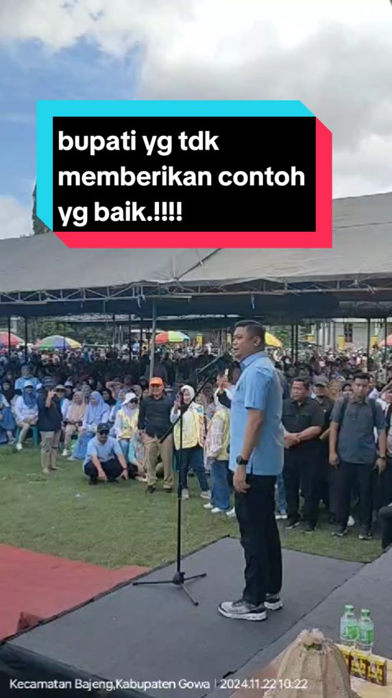 Apa2an ini...??? Bpk bupati yg masih menjabat sebagai Bupati gowa terang2an ikut kampanye dan berorasi Untuk mendukung salah satu paslon calon kepala daerah.!!!  @partaigerindra @bawaslu_ri #fyp #xyzbca  @HUMAS BAWASLU GOWA 