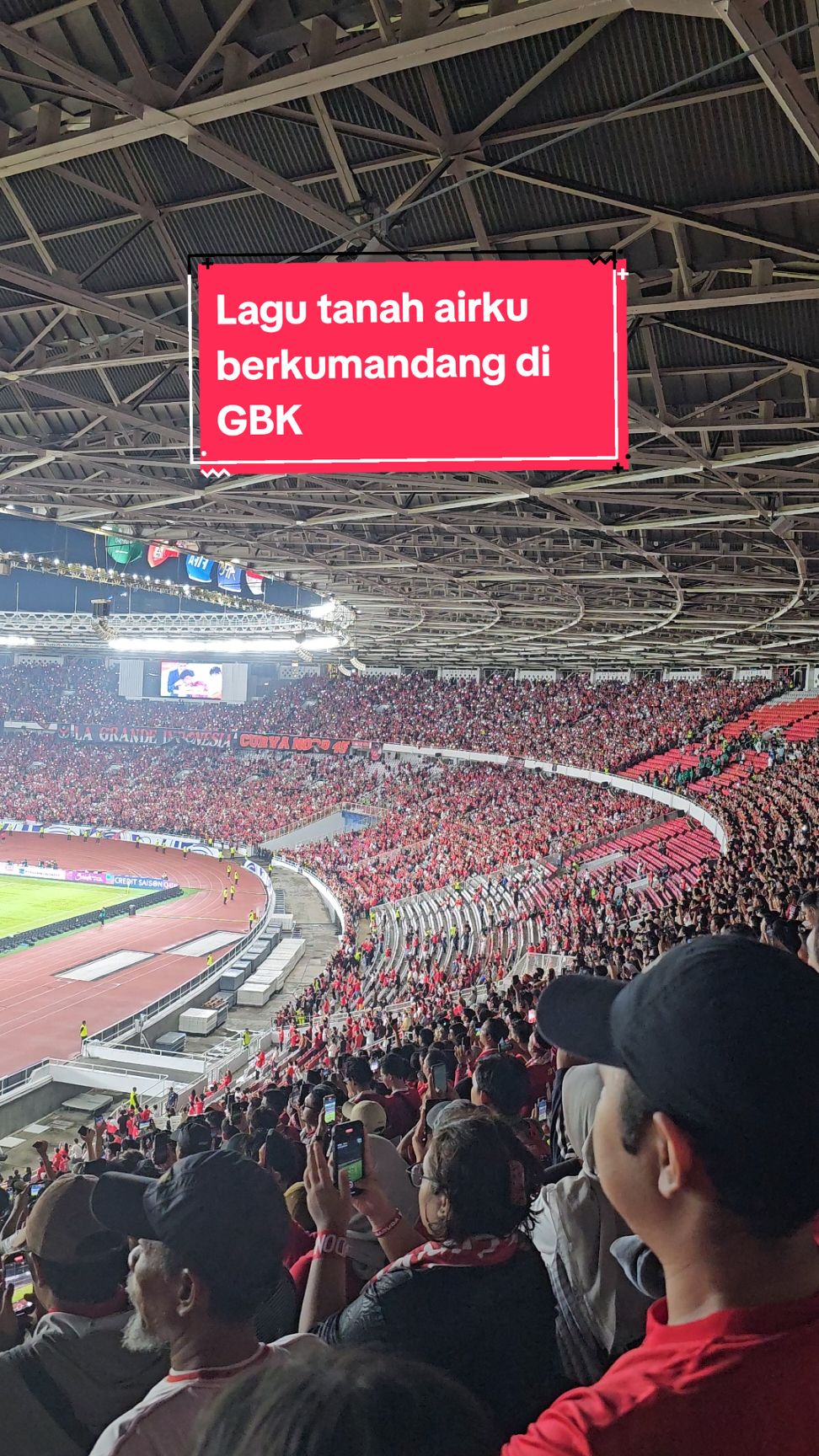 Momen sakral dan merinding ketika lagu tanah airku berkumandang di GBK, para supporter menyanyikan dengan sangat syahdu 🥺🦅🇮🇩 #supporter #fypage #fyp #viral #indonesia #timnasindonesia #gbk #timnas #timnasday #timnasindonesia🇮🇩 #timnasgaruda #afc #worldcup #bola #tanahairku #tanahairkuindonesiaku #timnasgaruda #garudaindonesia 