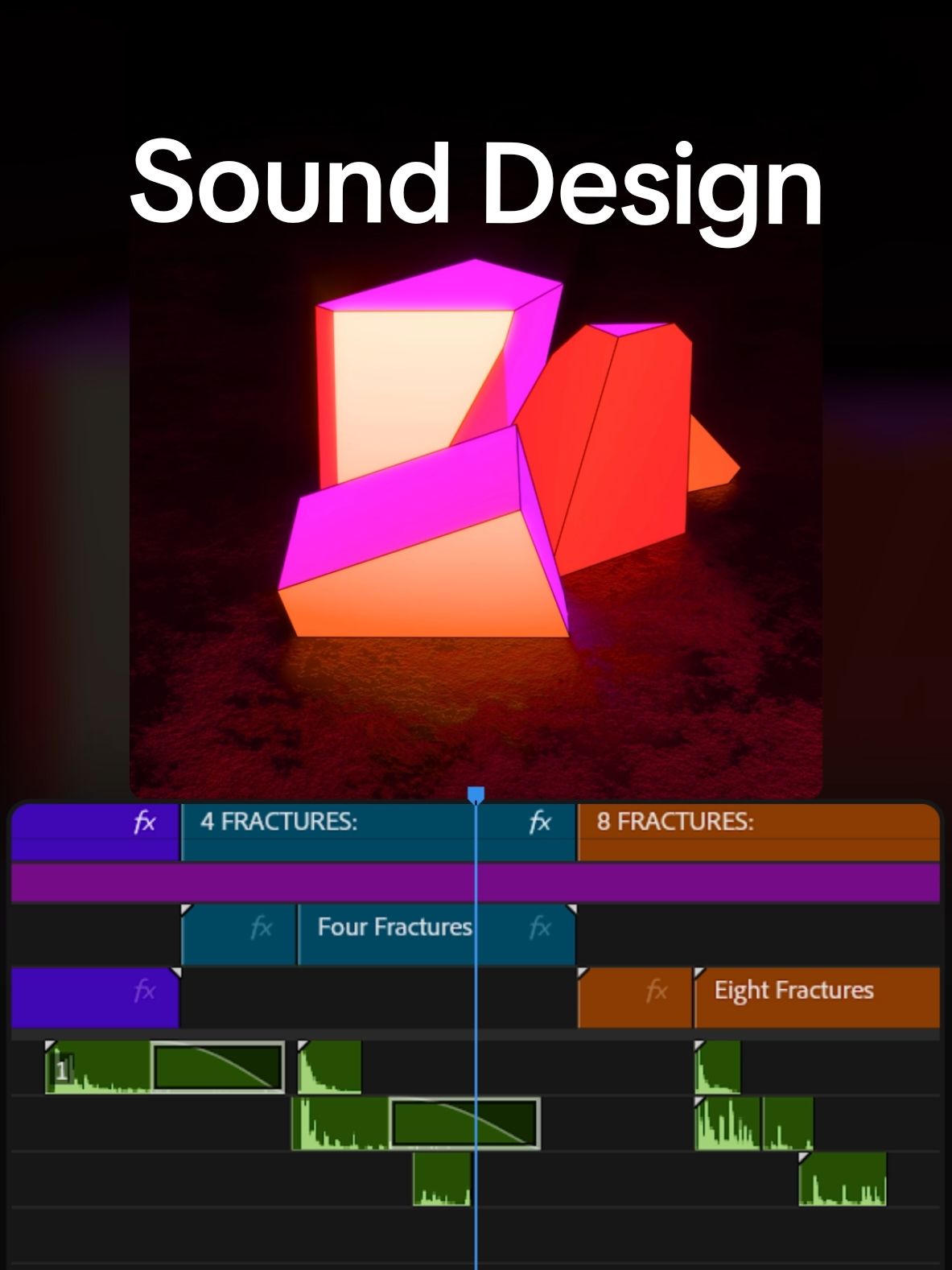 Sound design for my gem fracture simulations #3danimation #asmr #sounddesign #blender3d 