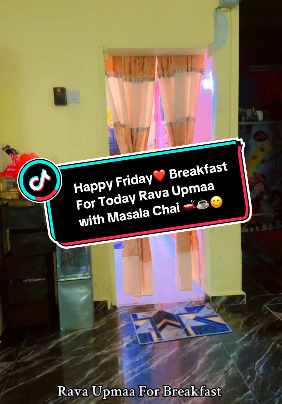 Happy Friday❤️ Breakfast For Today Rava Upmaa with Masala Chai 🫕☕️😋#CapCut #TikTokAwardsMY2024 #fypシ゚viral🖤tiktok☆♡🦋myvideo🤗foryou✨ #affiliatemarketing #💙😍🥰😇😊💘🥰😍💜💙💘🥰 #fyppppppppppppppppppppppp #fypシ゚viravideotranding_video #kitchendeco #fypシ゚viral 