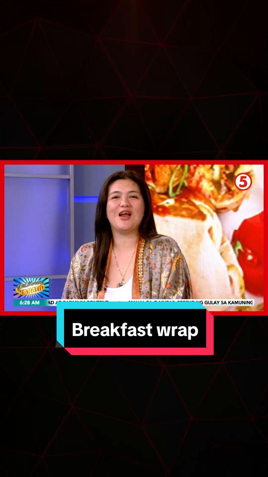 Mommy, new breakfast idea na siguradong magugustuhan ng mga bagets. Ibinida ni Mommy #DimplesRomana ang madaling recipe para sa breakfast wrap. #GudMorningKapatid  #News5 #GuMKLutoNa 