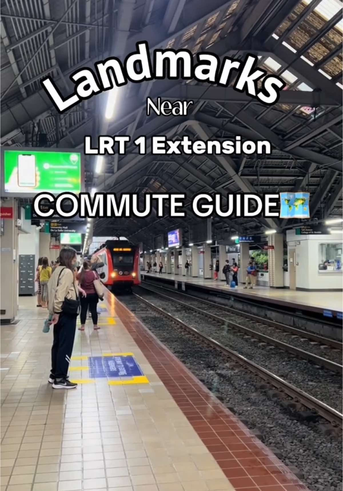 LANDMARKS NEAR LRT 1- Cavite Extension Project Phase 1 You can now travel directly from QC to Paranaque in less than 1 hour. Know the landmarks near LRT1 Cavite Extension #commuteguide #tourist #commuter #lrt1extension #lrt #train 