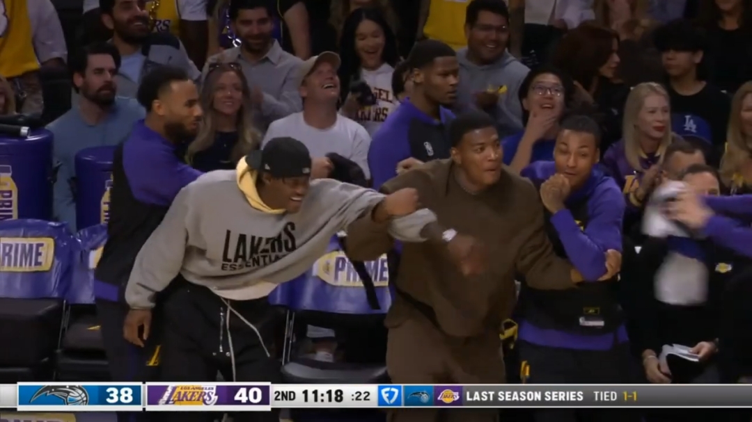 LeBron James NASTY poster dunk on Jonathan Isaac has Lakers bench going crazy! #NBA #nbahighlights #nbahighlightstoday #nbamovers 