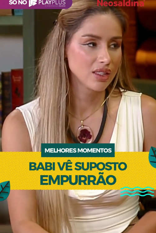 Teve VAR na #CabineDeDescompressão 🥶 Babi assistiu suposto empurrão de Sacha em Fernanda 😬 Oferecimento: Betano e Neosaldina Eu sei que você gosta de um fogo no feno! Confira o papo com o eliminado de #AFazenda no PlayPlus.com