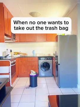 No one wants to take out the trash bag 