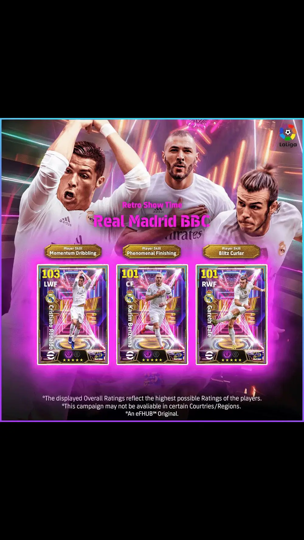 [𝗖𝗢𝗡𝗖𝗘𝗣𝗧-𝗔𝗥𝗧] Retro Show Time : Real Madrid BBC ⚪️🔙 #efootball #fyp #BBC #ronaldo #bale #benzema 