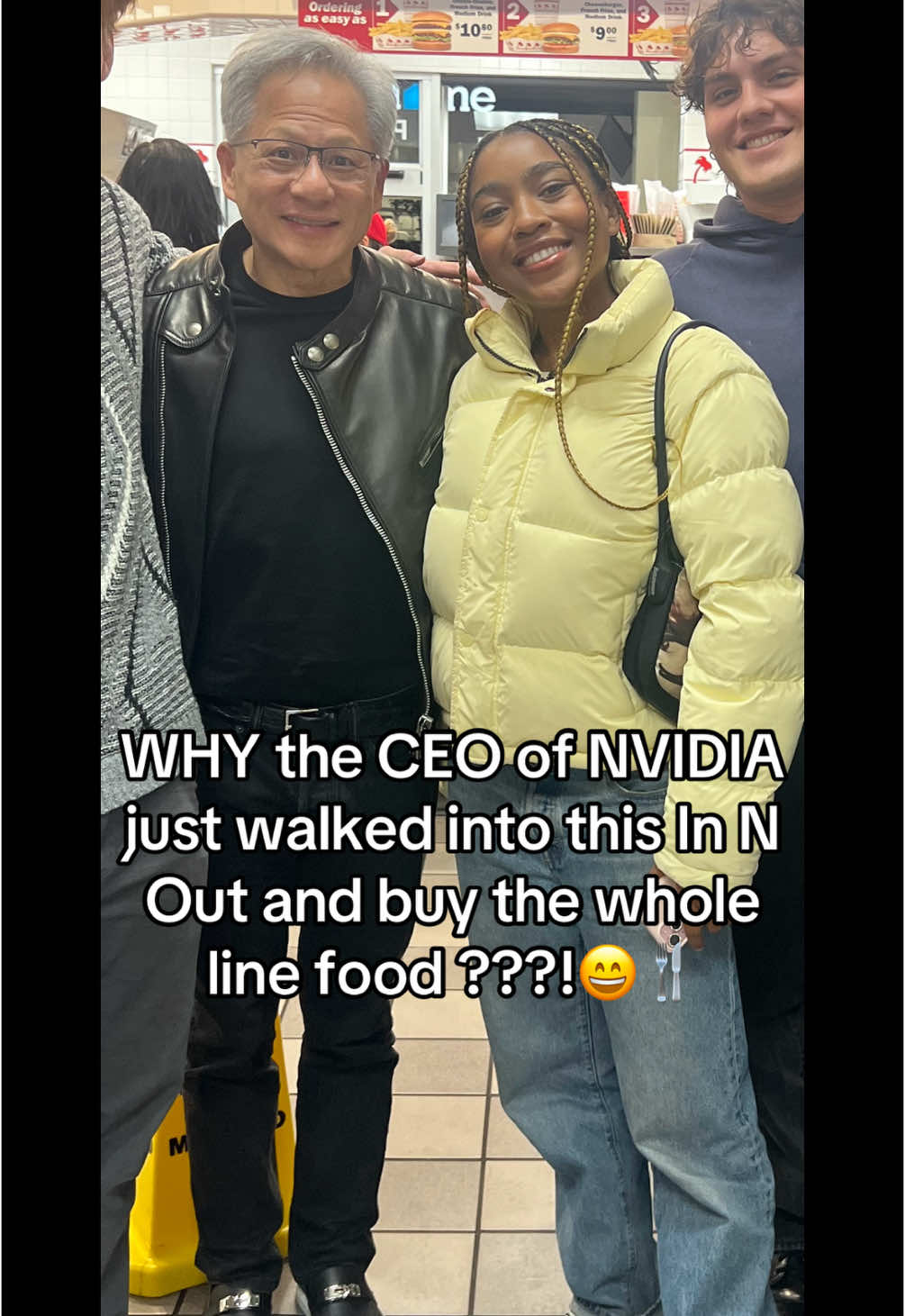 Mind u i was just begging my mom for money so i could afford to get some in n out 🤣 #jensenhuang #nvidia #nvda #collegelife thank you jensen 😄😄