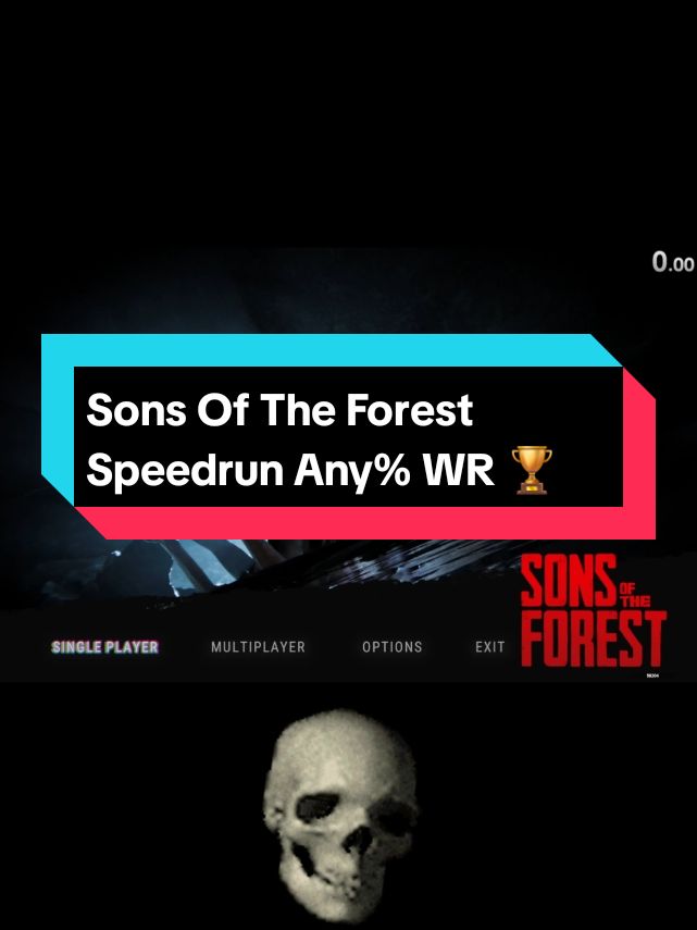 Speedrun - Sons Of The Forest Any% Peaceful 9:04 WR🏆By CheeseCake👑 #speedrun #sonsoftheforest #theforest #theforestgame #wr #record #skull 