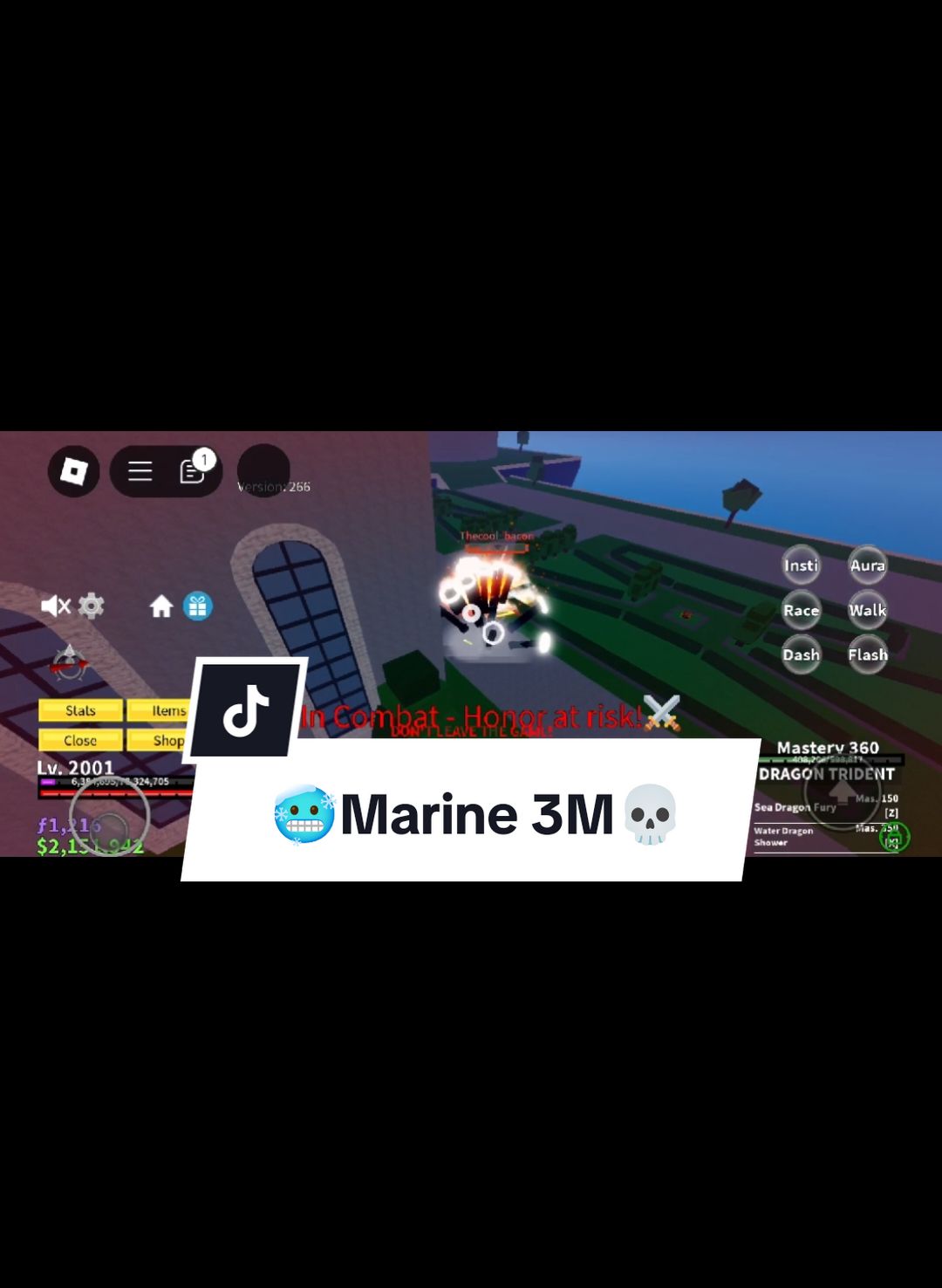 Now I'm reach 3M honor in lv.2001 rn!!! #fyp #honorhunter #marinehunter #Admiral #fleetadmiral #viral #trend #bloxfruits #doughv2 #humanv4 #goat #awakening #roblox #update23bloxfruit #dragonrework #kitsune 