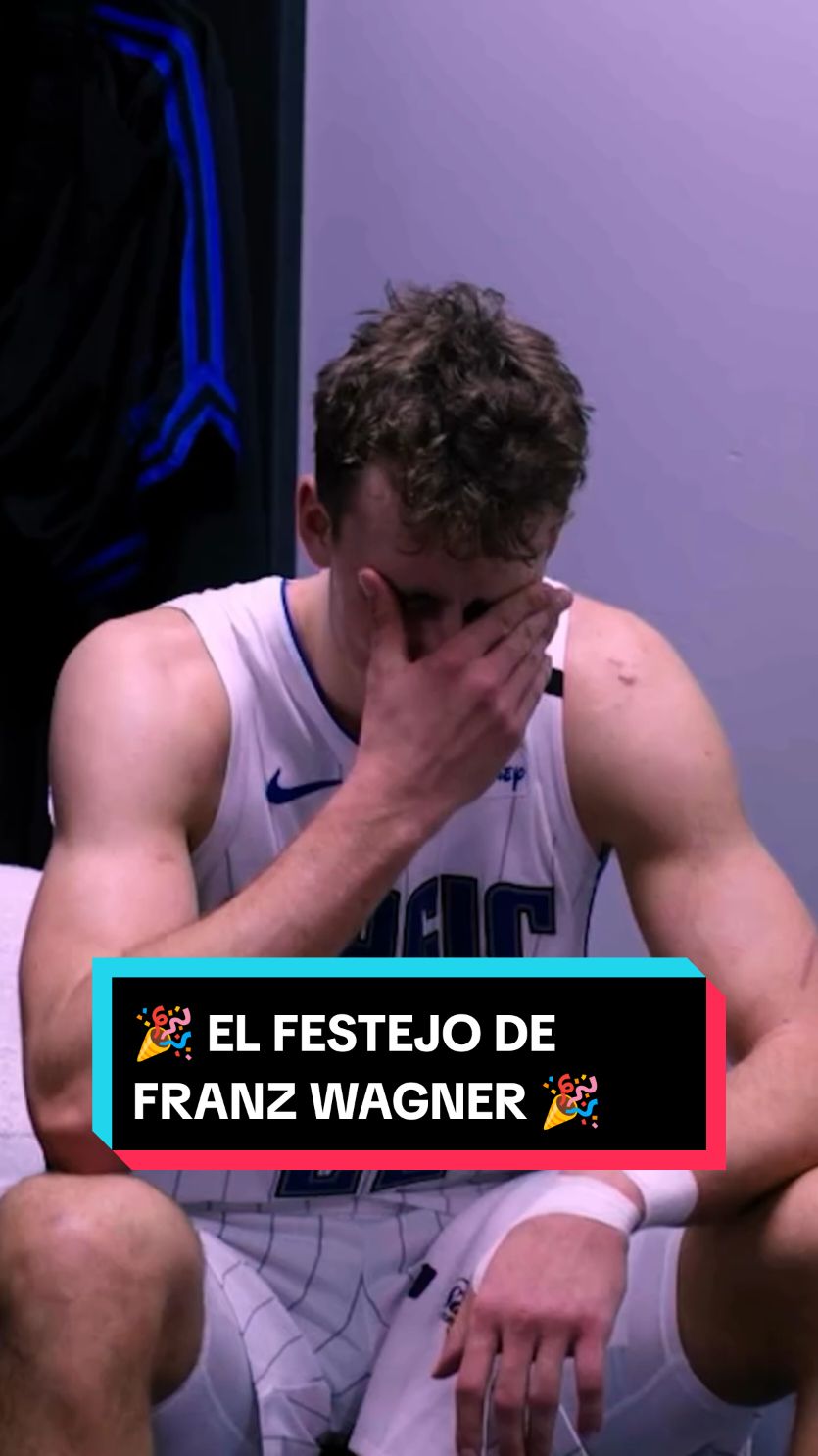 El festejo de Franz Wagner con sus compañeros después de la victoria 🤩 | #NBA #basketball #orlandomagic #wagner Vía IG/elorlandomagic 