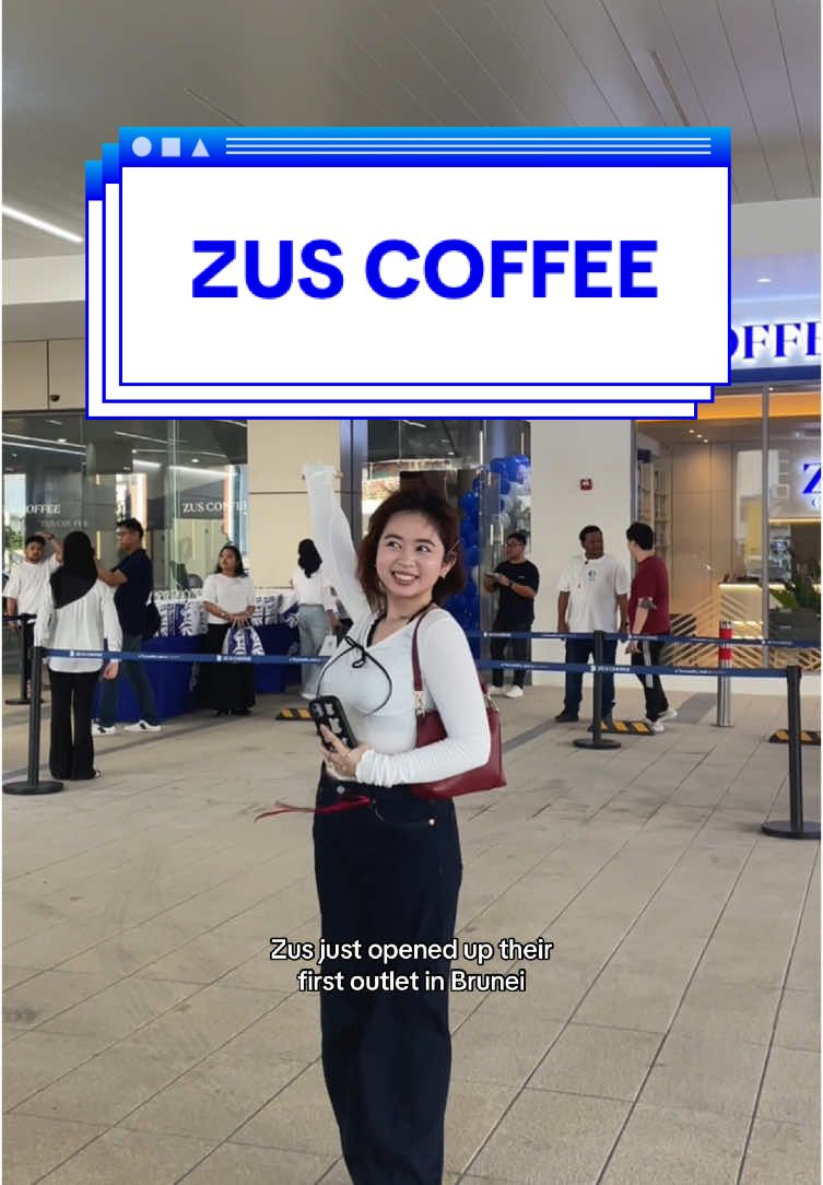 join me for @ZUS Coffee® Brunei's soft launch event 💙 #zus #zuscoffee #cafe #newcafe #coffee #fyp #CapCut cameraman: @Haziq. Ak 💙