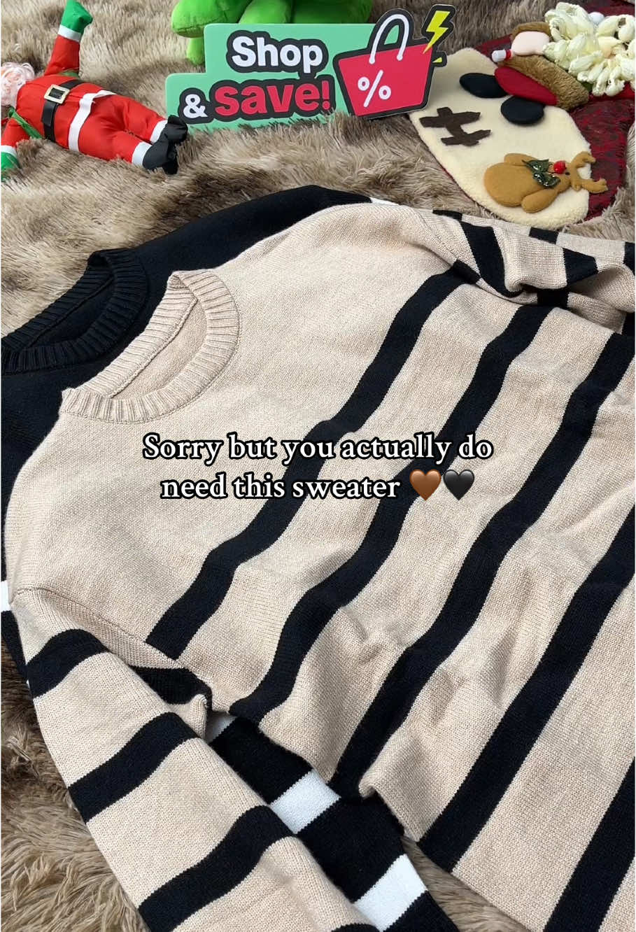 New striped comfy sweater.#sweater #colorblock #sweaterweather #sweaterseason  #cozy #outerwear #outdoorwear #fyp #TikTokShop #OOTD #falldealsforyou #hotsale #tiktokshopcybermonday #tiktokshopblackfriday #spotlightfinds #fallclothes #fall #winter #autumnfashion #fallfashion #winterfashion 