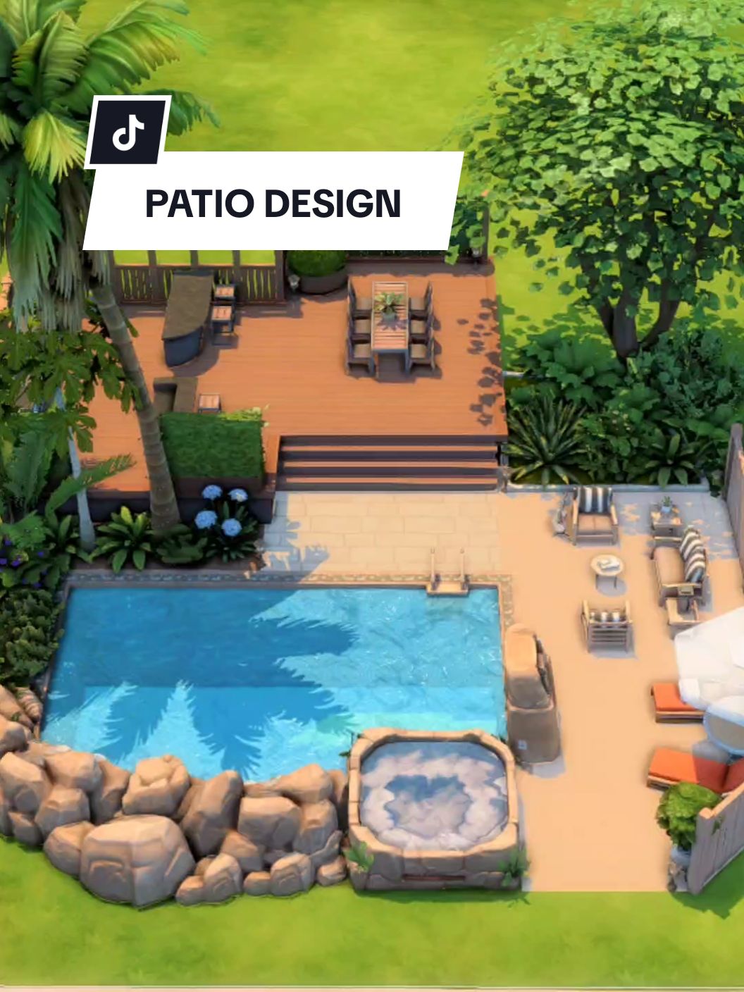 ASMR Patio Design ✨  #thesims4 #sims4 #simstok #sims4tutorial #sims4build  #simstips #sims4pool #asmr 