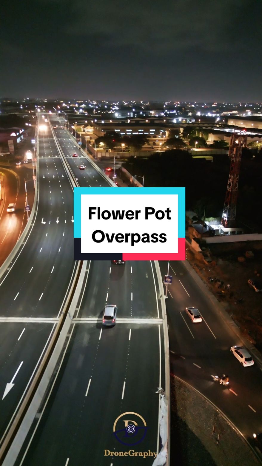 Flower Pot Overpass @Girl Pal Delsci🦋❤️‍🔥💙 #fyp #cinematic #dronegraphy #dji #djimini3pro #foryou #tiktokghana🇬🇭 #fypviral #