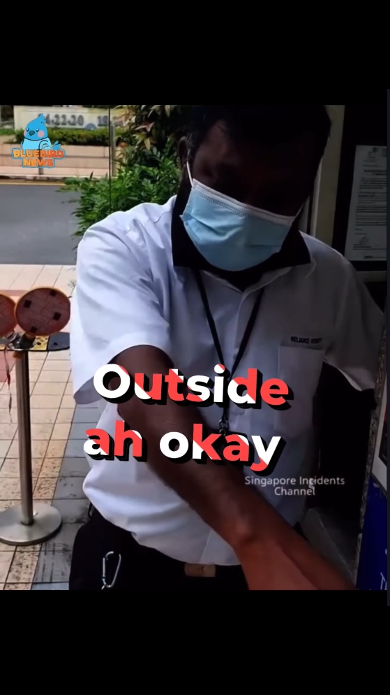 Security guard or delivery rider's fault? #tiktoksg #sgtiktok #singapore 