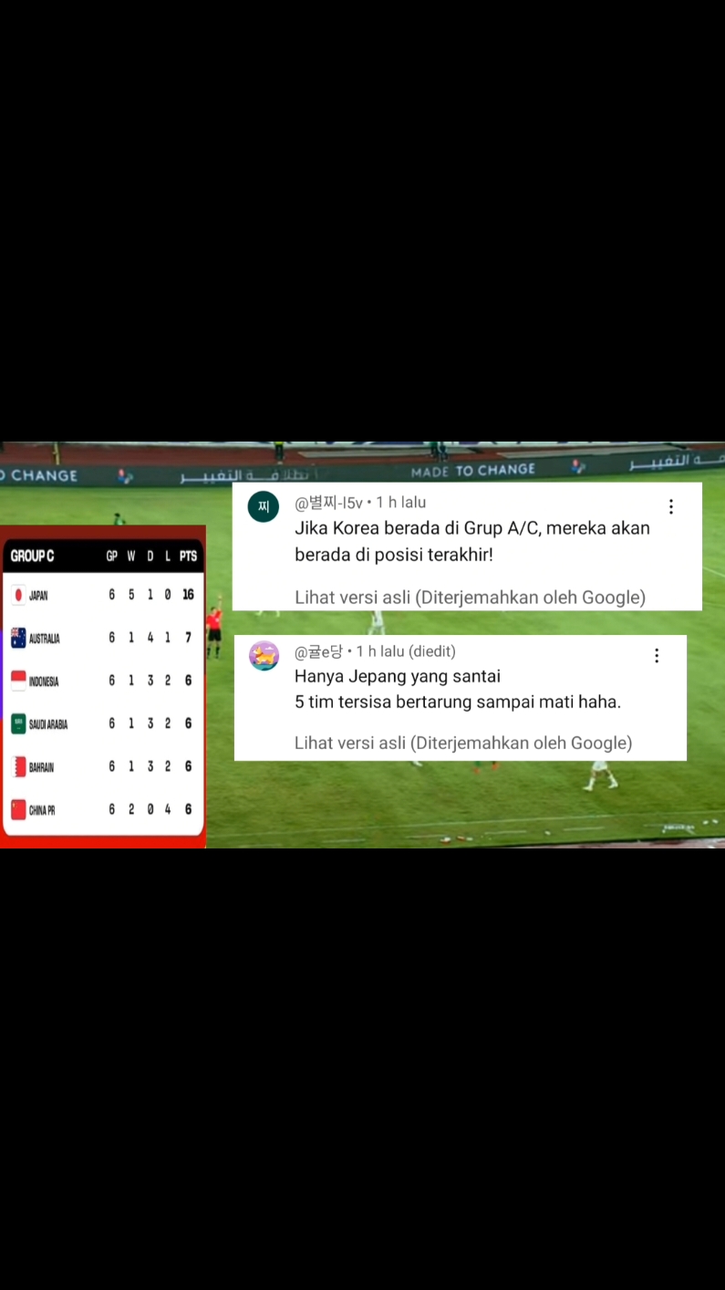 Grup c paling kacaw. komentar fans korea#timnasindonesia 