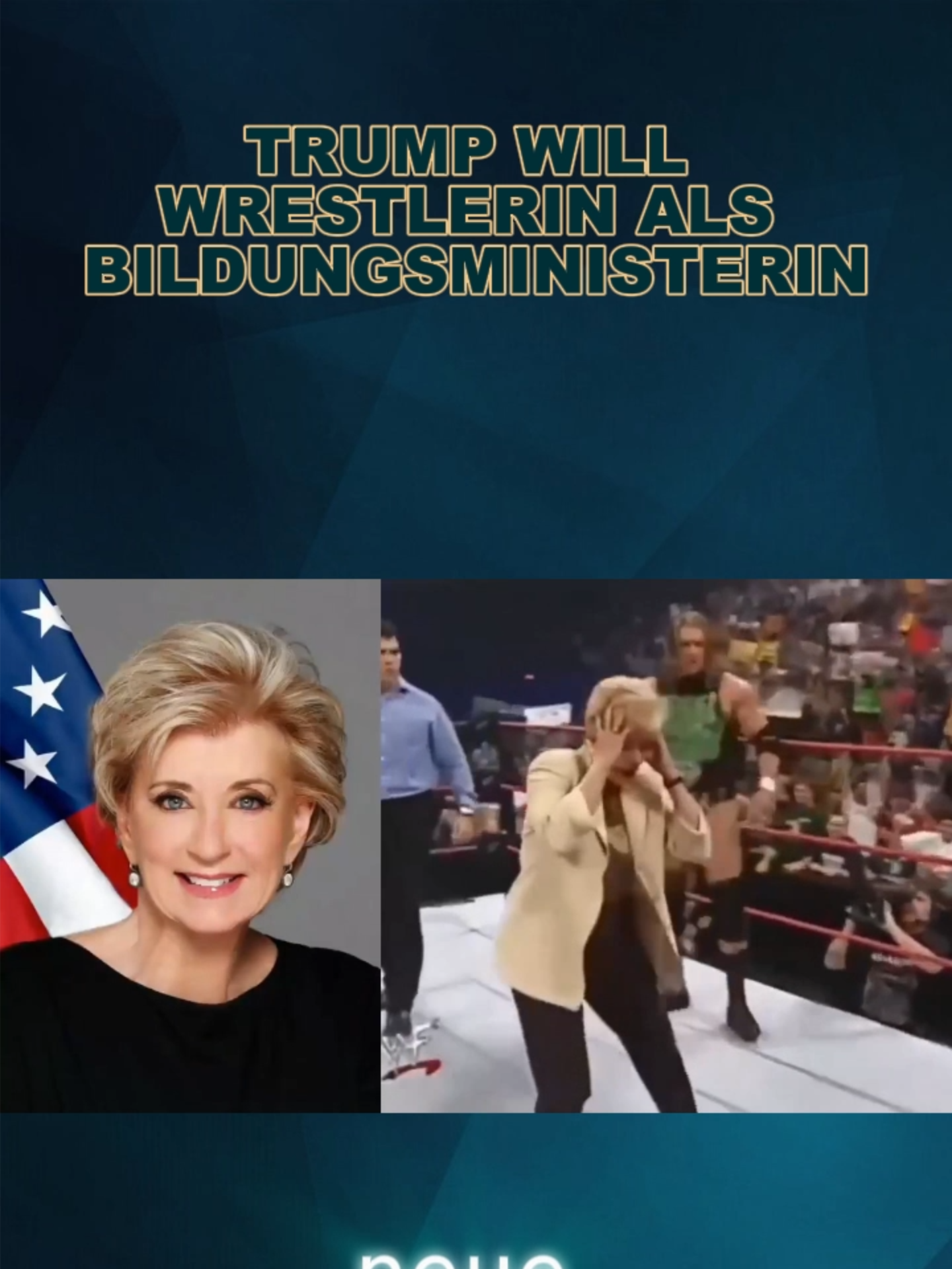 Was meint ihr, wird sich die künftige Bildungsministerin in ihrem Ressort durchsetzen? #lustig #wrestling #donaldtrump #usa #fürdichpage #videoviral