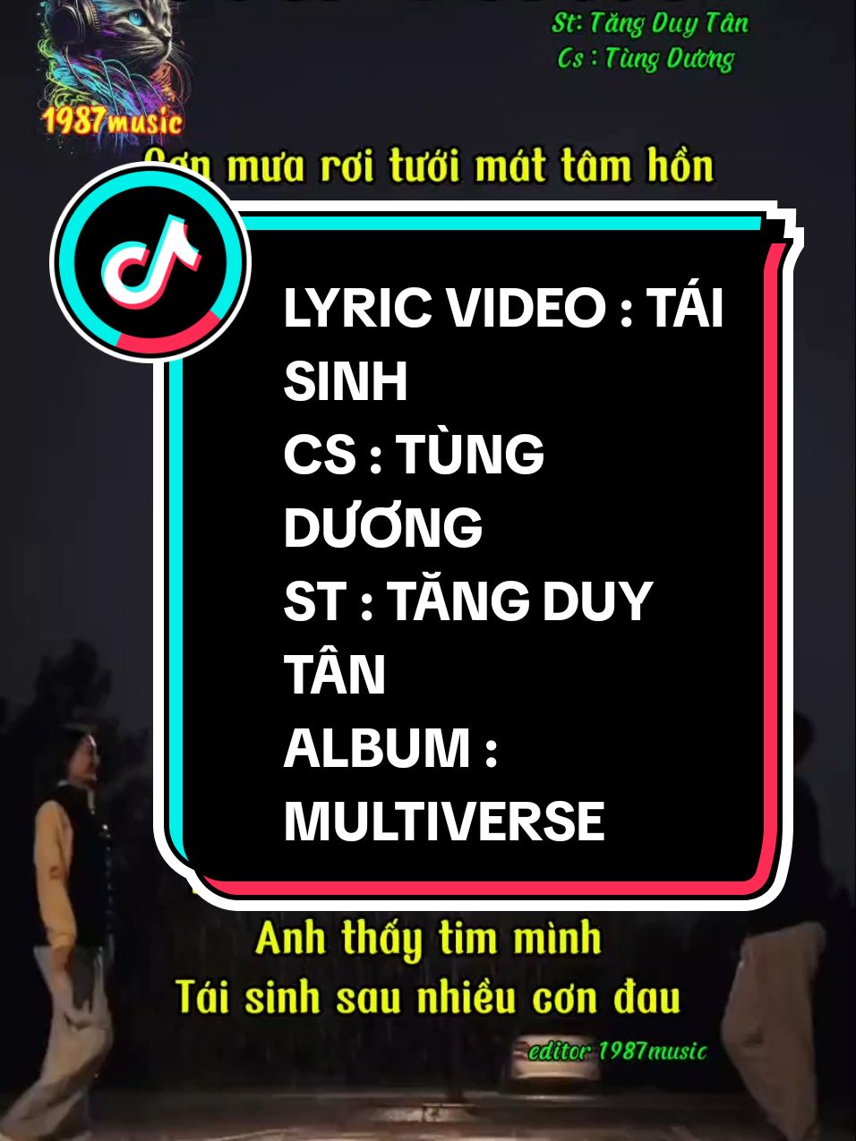 Tái Sinh là bài hát mới của Tùng Dương trình bày, sáng tác bởi nhạc sĩ Tăng Duy Tân. Đây là ca khúc đầu tiên nằm trong album mới nhất 2024 của Tùng Dương với tên gọi album “Multiverse”. Các bạn theo dõi ỦNG HỘ trên kênh YTB TÙNG DƯƠNG Nhé Ngày phát hành: 16/11/2024 MV “Tái Sinh – Tùng Dương #LearnOnTikTok #nhactre #tinhyeudepnhat #tinhyeudep #tinhyeuduoimua #tinhyeu #canhdep #multiverse #beautiful #lyrics #lyric #taisinhkaraoke #taisinhlyric #taisinh #taisinhtungduong #táisinh #tungduong #tangduytan #nhachay #nhachaymoingay❤️ #nhacmoi #nhacmoimoingay #1987music #xuhướng #xunghuong #xuhuong2024 #xuhuong2025 #learnontiktok #trend #trending #trendingvideo #viral #viralvideo #viraltiktok #for #foryou #fy #fyp #fypage #nhachot #nhachottiktok #nhachottrend  #mv 