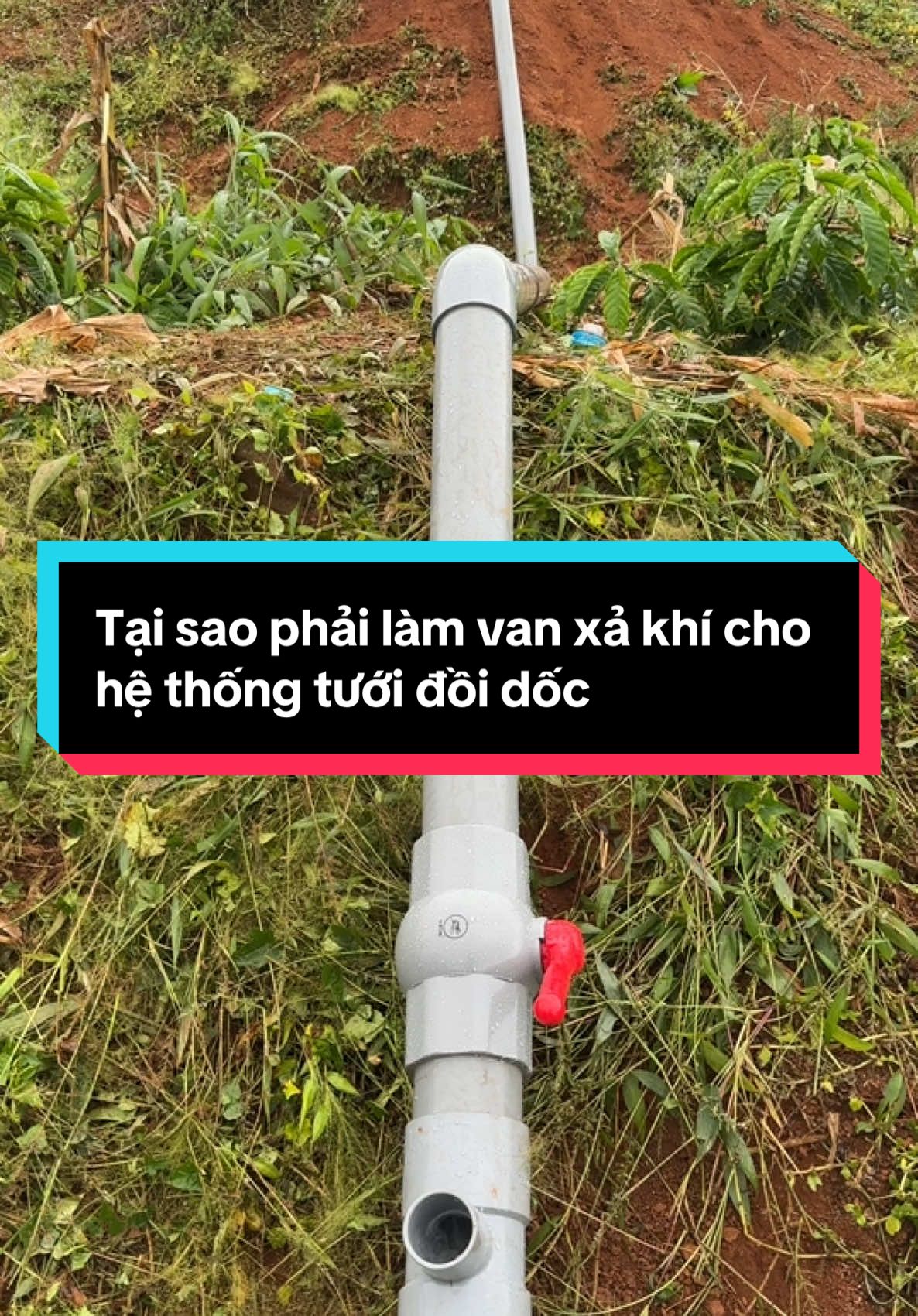 Tại sao phải làm van xả khí cho hệ thống tưới đồi dốc