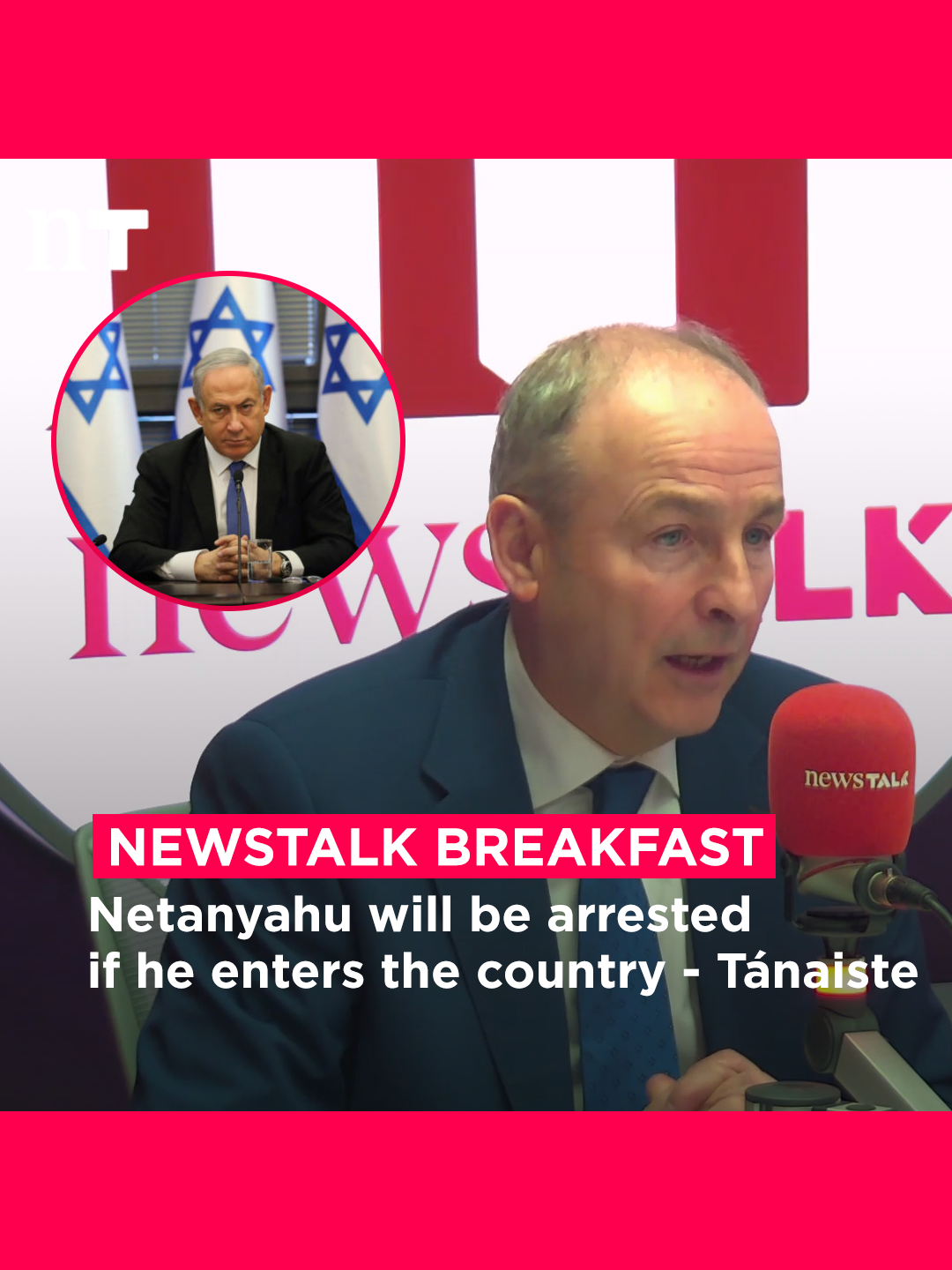 Tánaiste Micheál Martin confirms that the Irish state would arrest Israeli Prime Minister Benjamin Netanyahu if he were to enter the country. The Fianna Fáil leader also said if he was in the Dáil for another five years, he would not foresee a border poll. #news #ireland #irishtiktok #irelandtiktok #politics #michealmartin #netanyahu