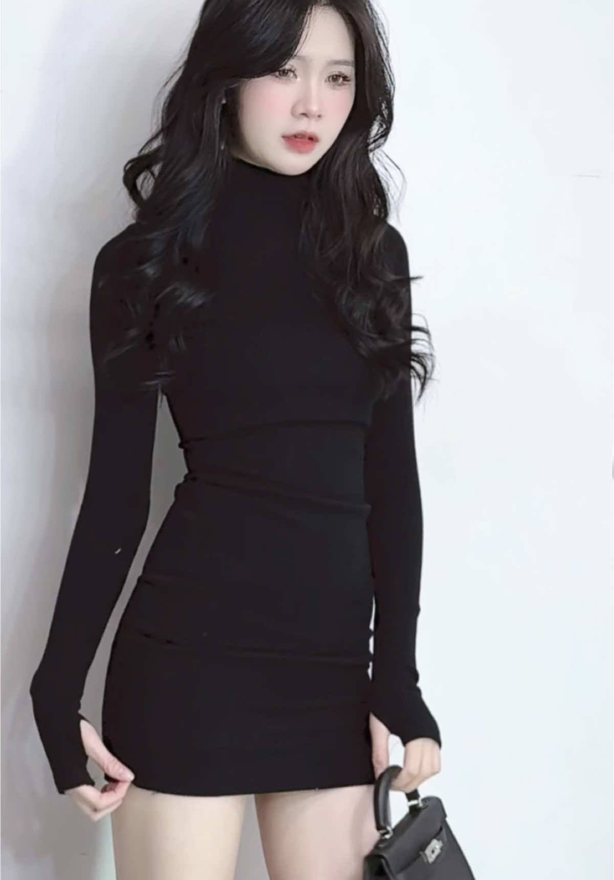 Váy BODY cổ tròn Dài tay cổ cao #vaybody #vaybodynu #thoitrangnu #mặcđẹpmỗingày 