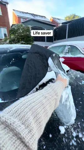 Replying to @afcyaya Car snow cover #uk #snow #carcover #ice #carlovers #deice #hack #coldweather #hacks 