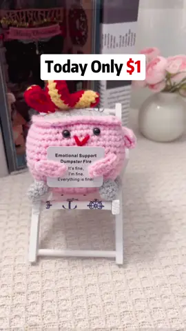 Crochet dumpster fire toy ??????#falldealsforyou #christamsgift #knitted #toy 