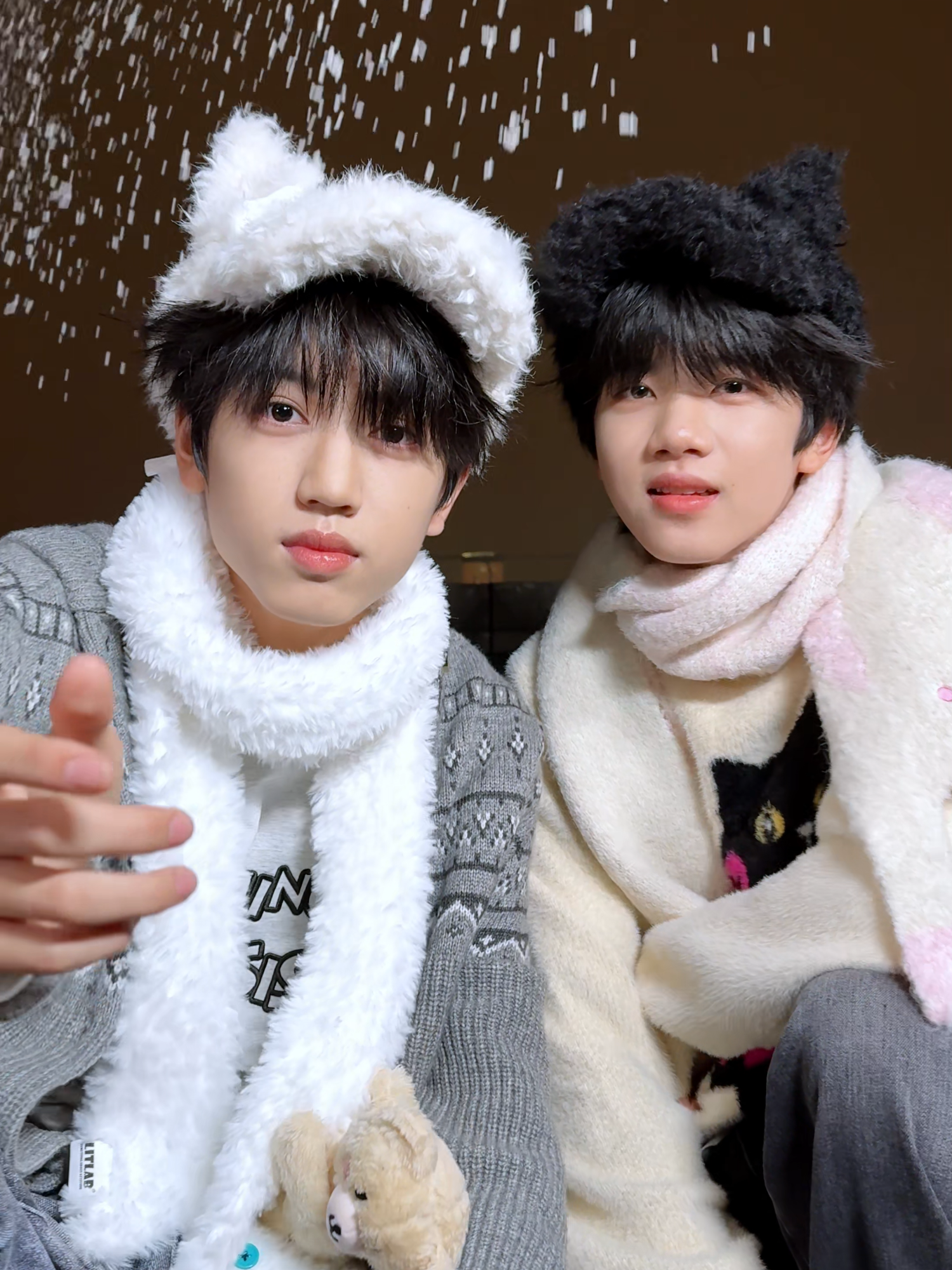 ❄️First snow⛄️ #TF家族练习生 Zhang Guiyuan, Zhang Hanrui  #EXO#첫눈#fyp