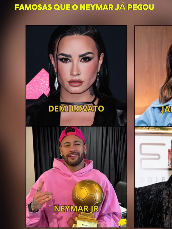 Famosas que o Neymar já pegou #famosos #neymar #demilovato 