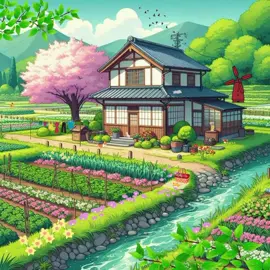 a beautiful village #village #nature #calm #homesweethome #countryside #relax #cozy #aesthetic #life #farm #fyp #digitalart 