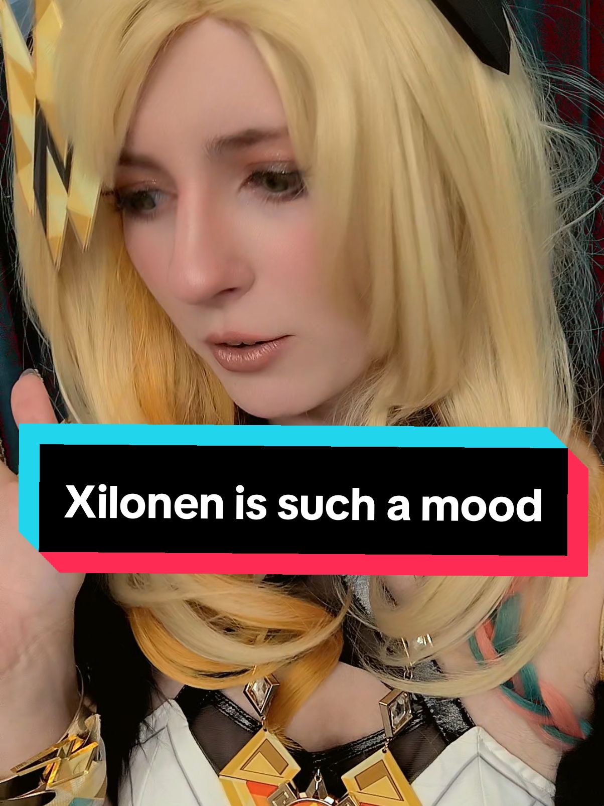 Xilonen must be dehydrated all the time... #cosplay #GenshinImpact #xilonen #xilonencosplayer 