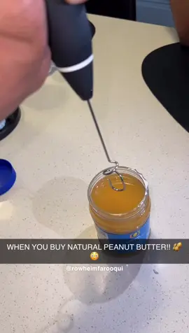 HOW TO MIX NATURAL PEANUT BUTTER 🥜🤯 #dallas #texas #peanutbutter 