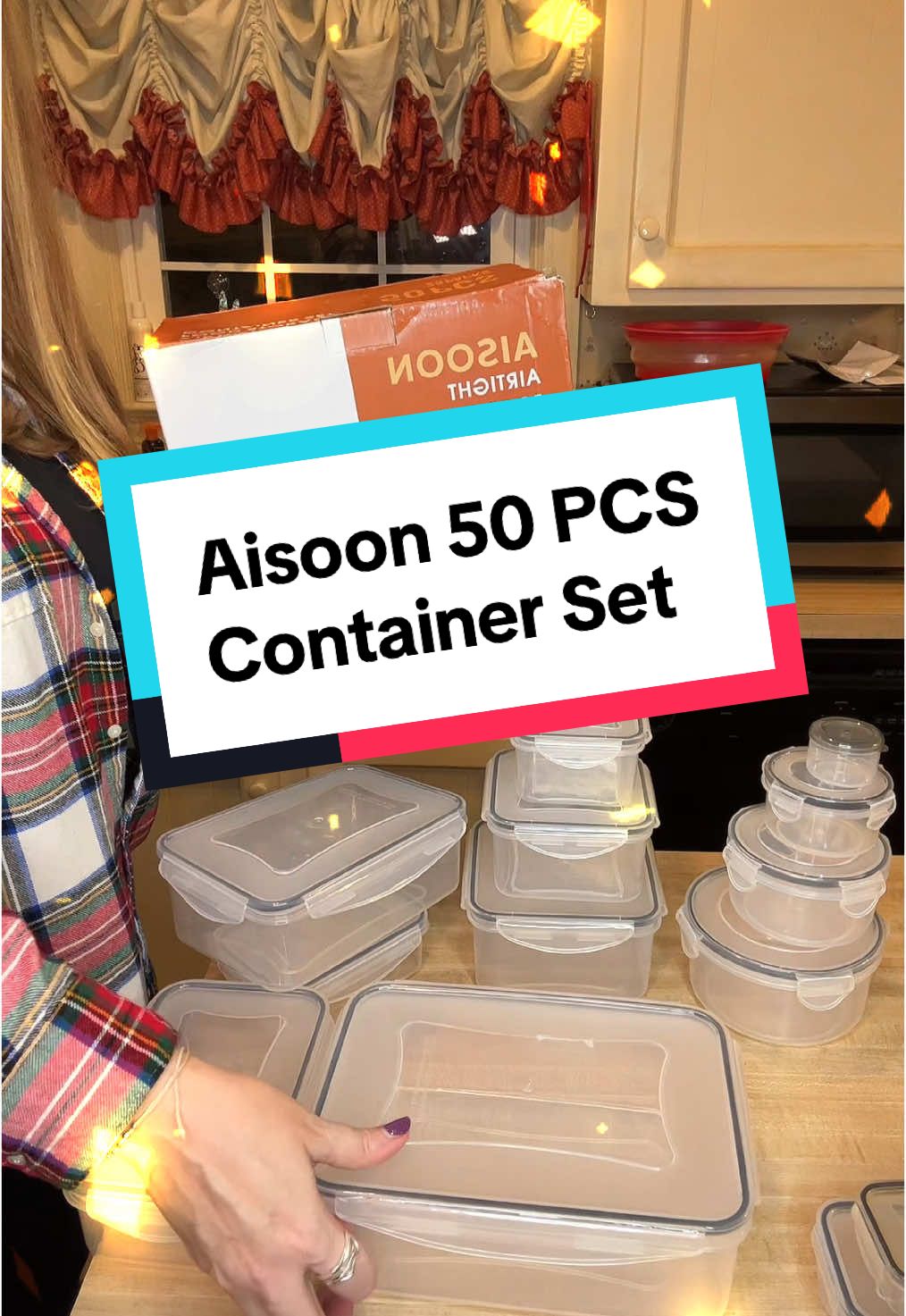 Trying to organize that tupperware cabinet. This 50 pcs container set would make that such a breeze!                     #aisoon #50pcs #organized #foodstorage #containerset #tiktokshopblackfriday #tiktokshopcybermonday #spotlightfinds #giftidea 