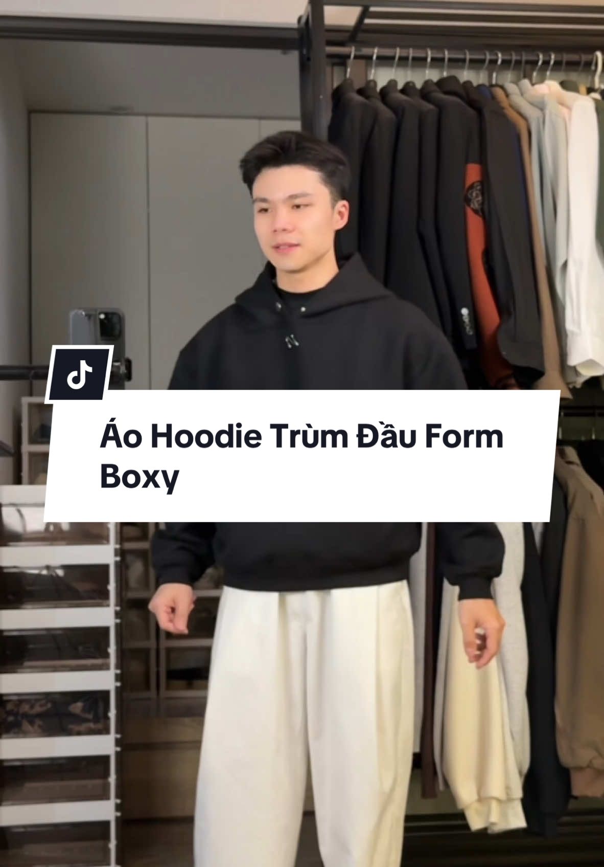 Áo Hoodie Trùm Đầu Form Boxy #thanhdongian #fyp #goclamdep #review 