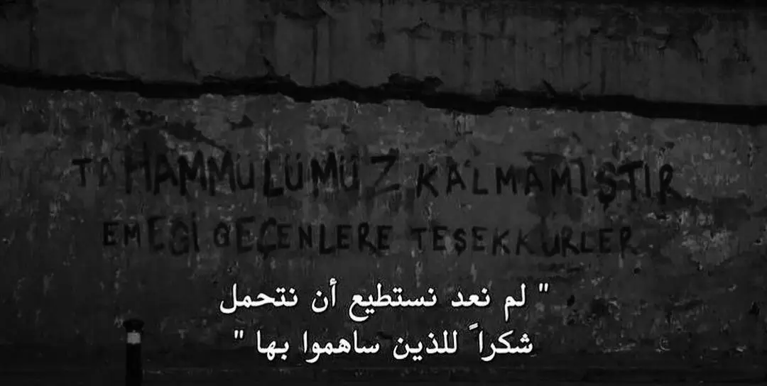 لم نعد نستطيع أن نتحمل  شكراً للذين ساهموا بها...... #عباراتكم_الفخمه📿📌 #الحفرة_çukur #ستوريات_متنوعه #تصاميم #فارتولو_سعد_الدين_كوشوفالي #explore #فيديوهات #جداريات_الحفرة #explore #explore #الحفرة_في_كل_مكان 