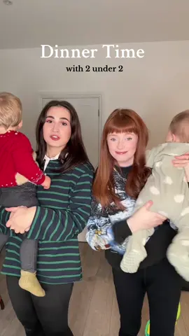 Spend a chaotic dinner time with 2 under 2 with us 😅 #mumsoftiktok 