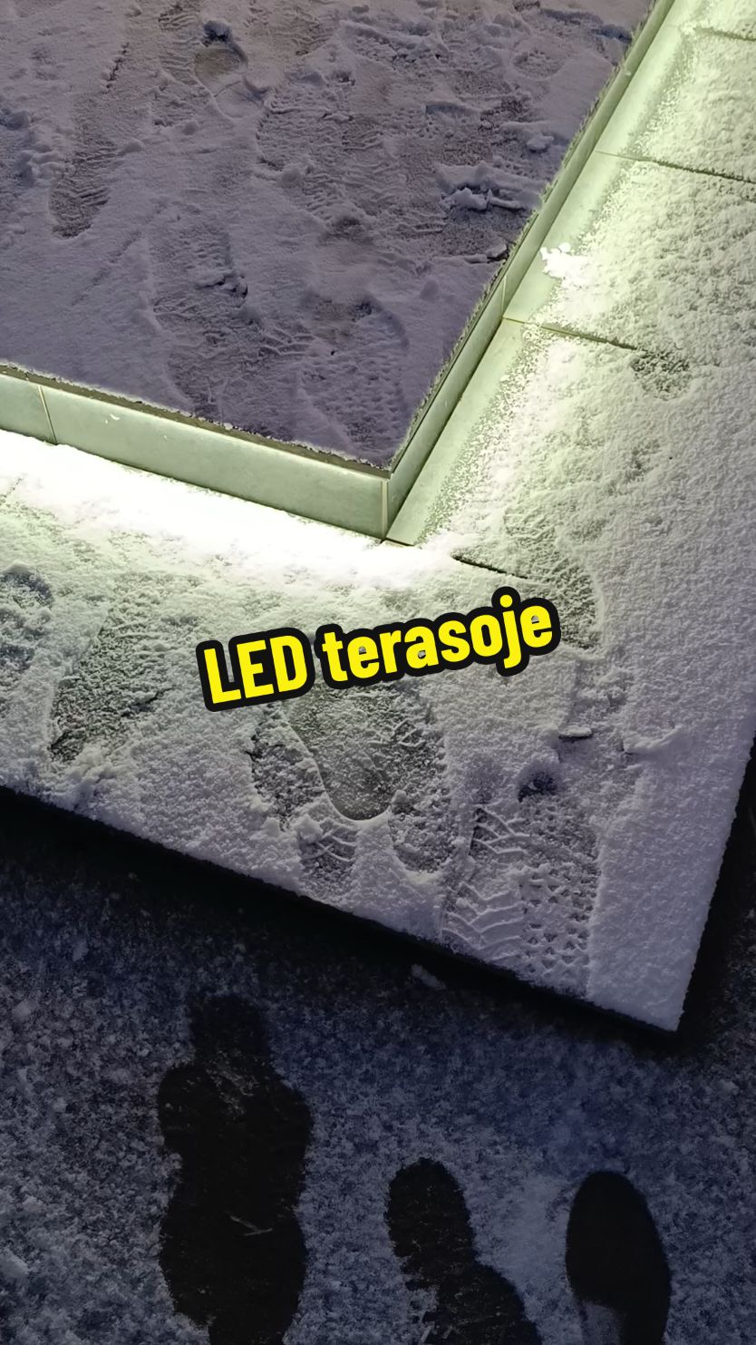 LED apšvietimas terasoje!#statyba #plytelesterasoms #2cmplyteles #terasosirengimas #terasos #terasa #led #ledapsvieminas 