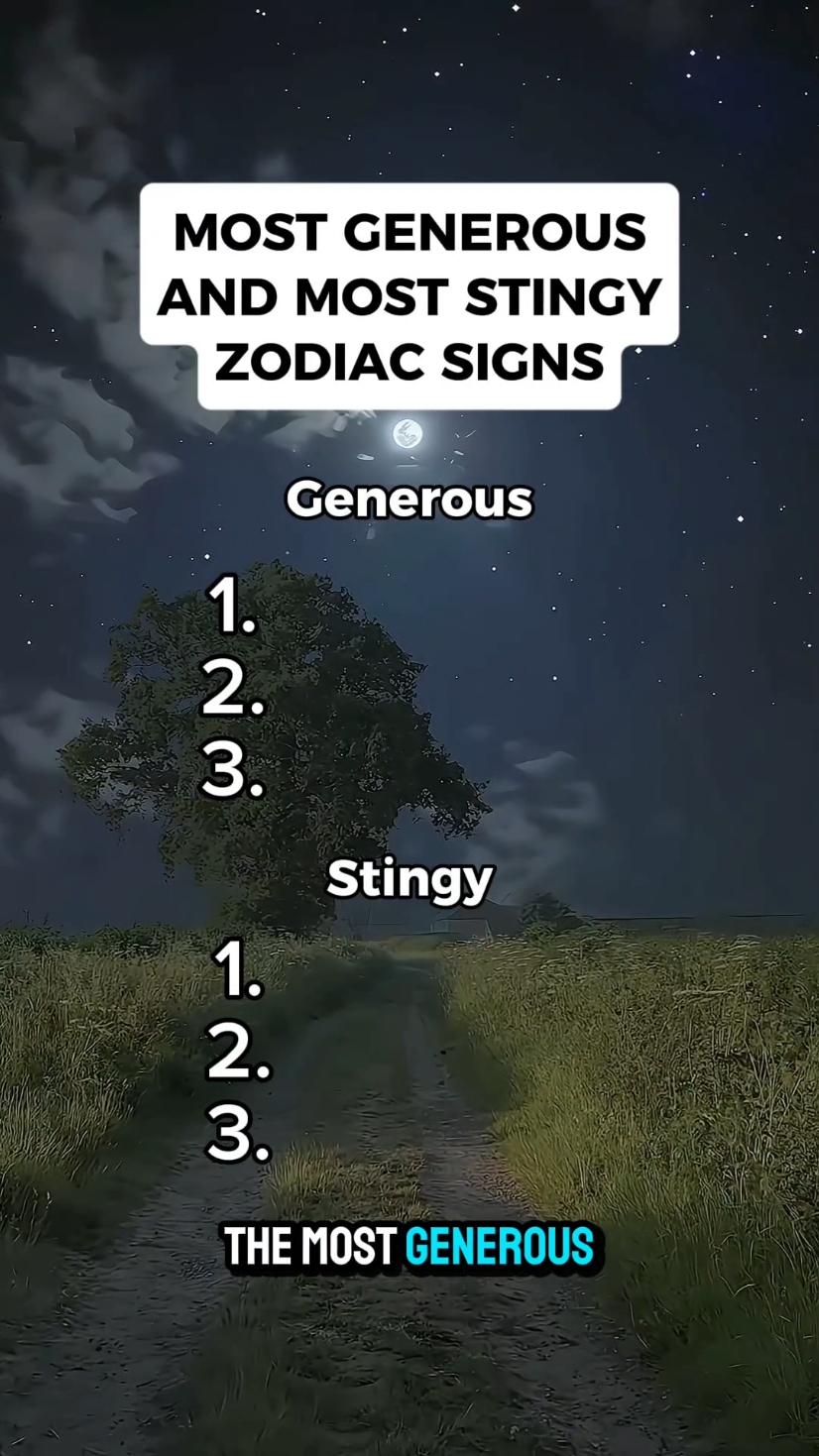 Generous and Stingy Zodiac Signs #zodiacsigns #starsigns #horoscope #astrology #fypシ゚ 