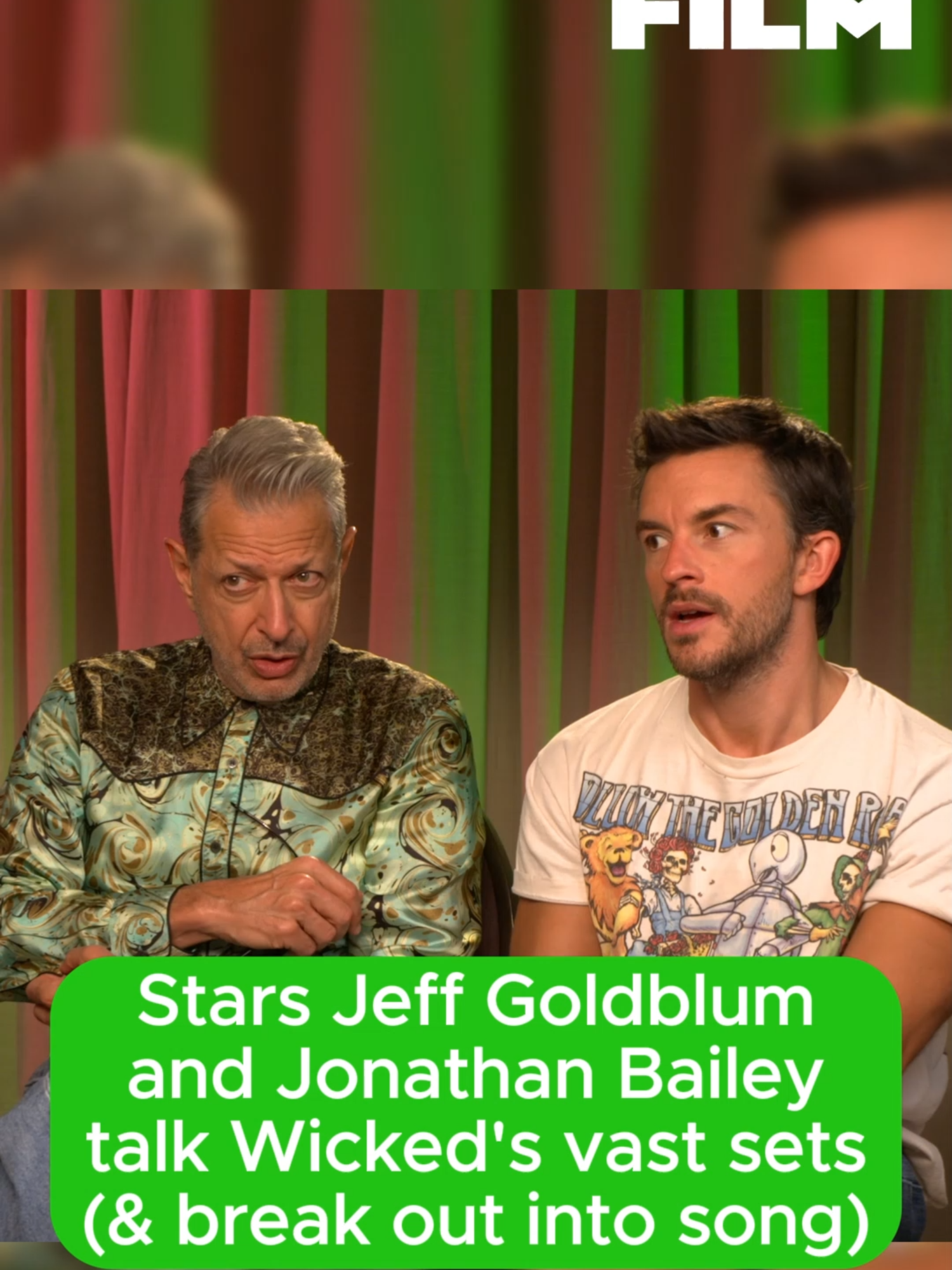 Jeff Goldblum and Jonathan Bailey tell us about stepping into Oz on the set of Wicked – and give us a surprise musical performance #Wicked #fyp #wickedmovie #jeffgoldblum #jonathanbailey