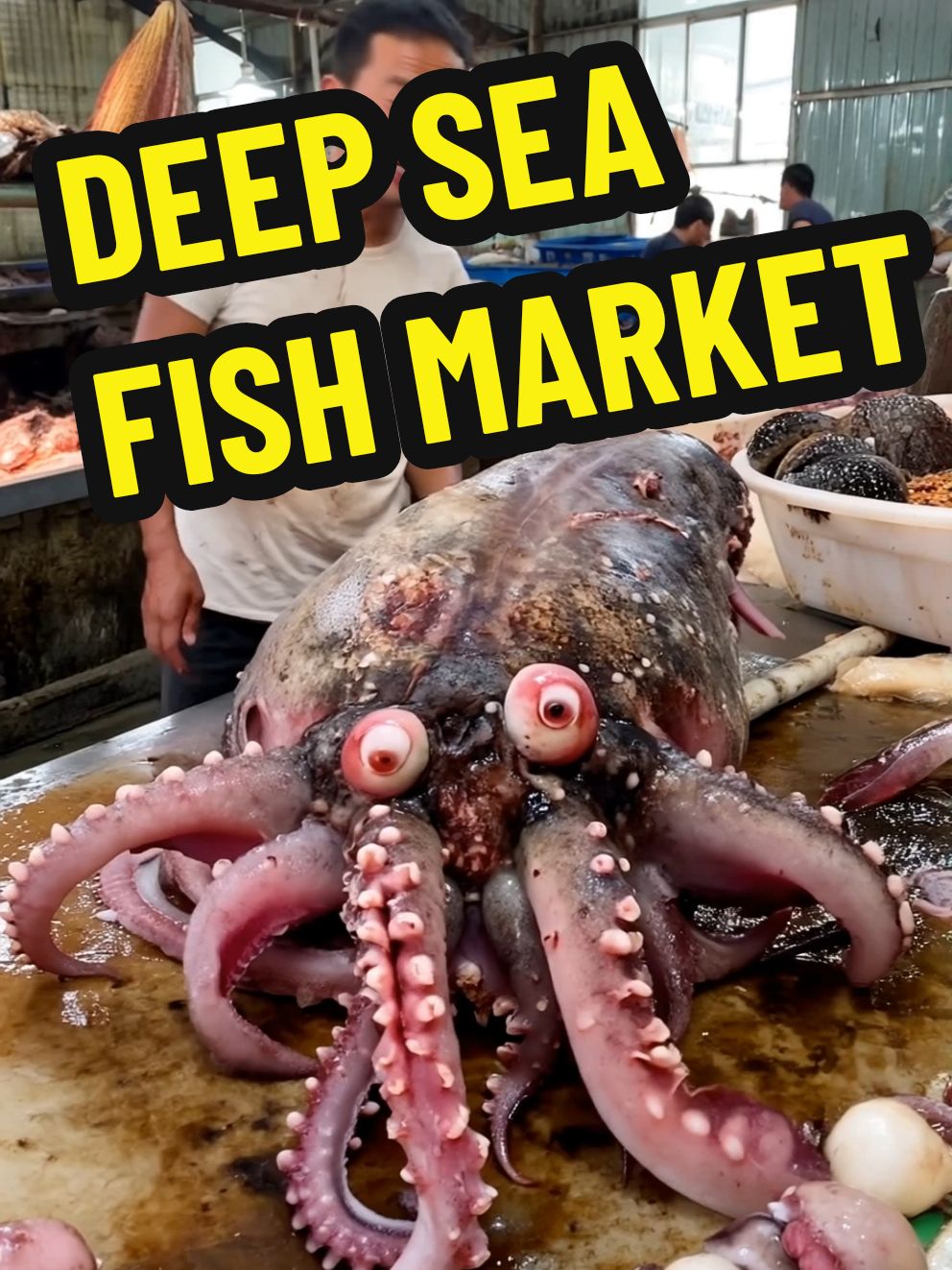 Exclusive look into the black market deep sea fish trading operation in northern Asia. #deepseafishing #deepseacreatures #fishmarket 