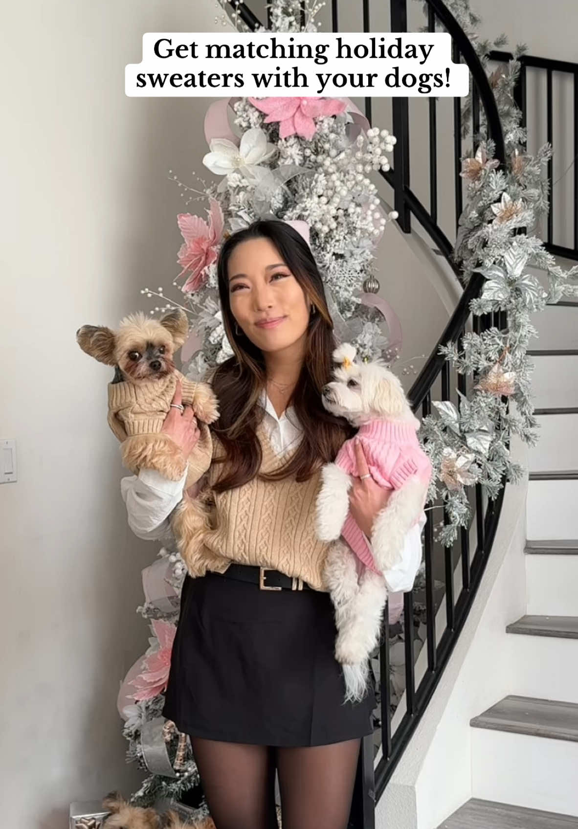 🐶👕 Matching sweaters for the whole family from @Hello Molly! Both dogs are wearing a size small #duckytheyorkie #babblinbarb @Barb @Christine Hsu ❤️  #yorkies #yorkshireterrier #yorkiesoftiktok #smalldog #smalldogsoftiktok 