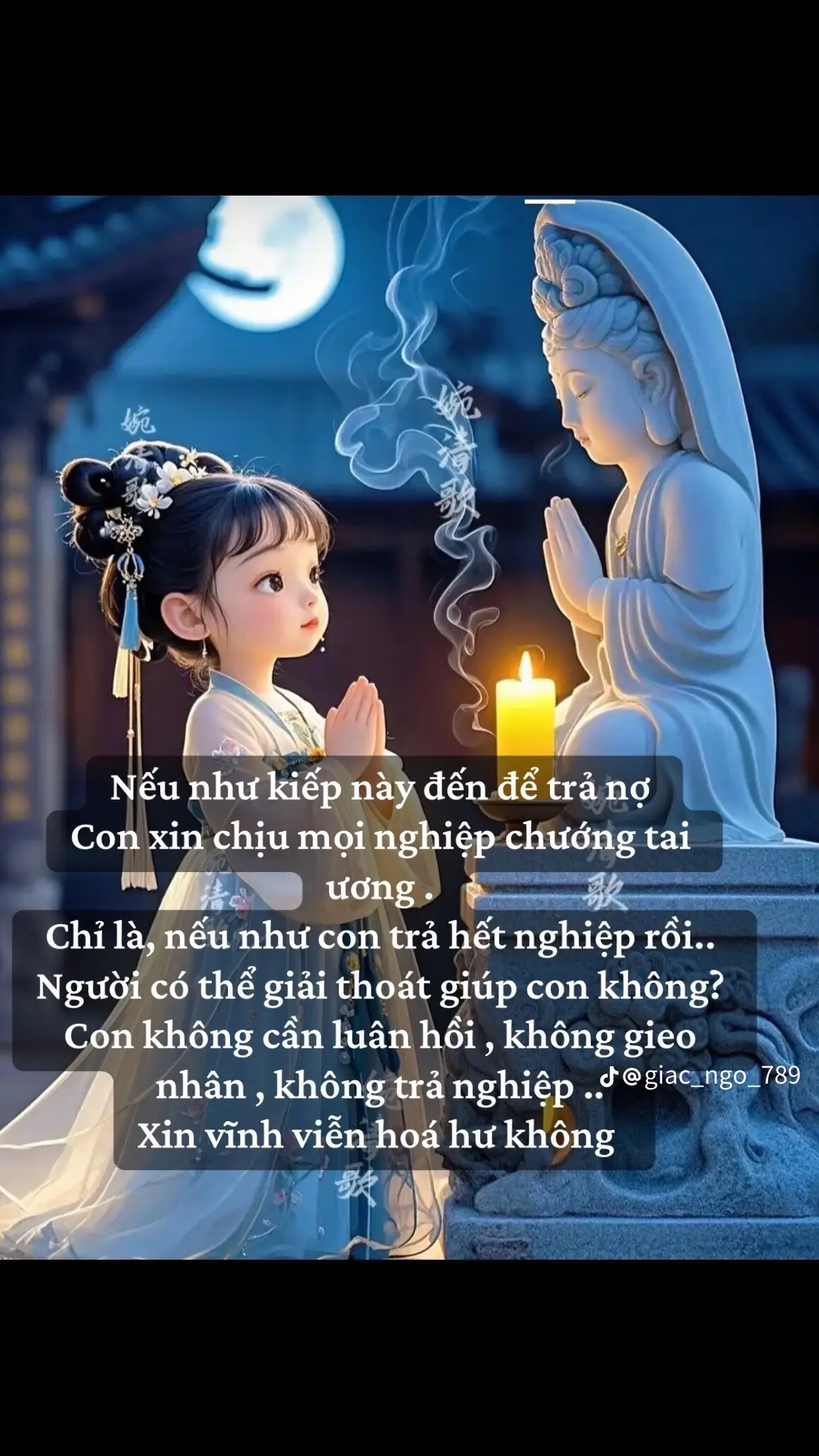 Nếu có thể cho con xin kiếp hoá hư không