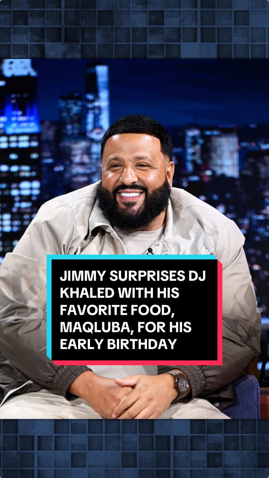 Jimmy surprises @djkhaled with his favorite food, maqluba, for his early birthday! #FallonTonight #TonightShow #DJKhaled #JimmyFallon