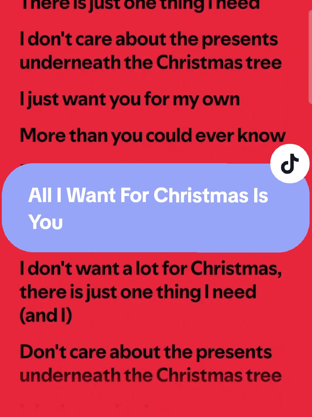 Mariah Carey-All I Want For Christmas Is You #fyp #music #lyrics_songs #fy #song #christmas #alliwantforchristmas #mariah