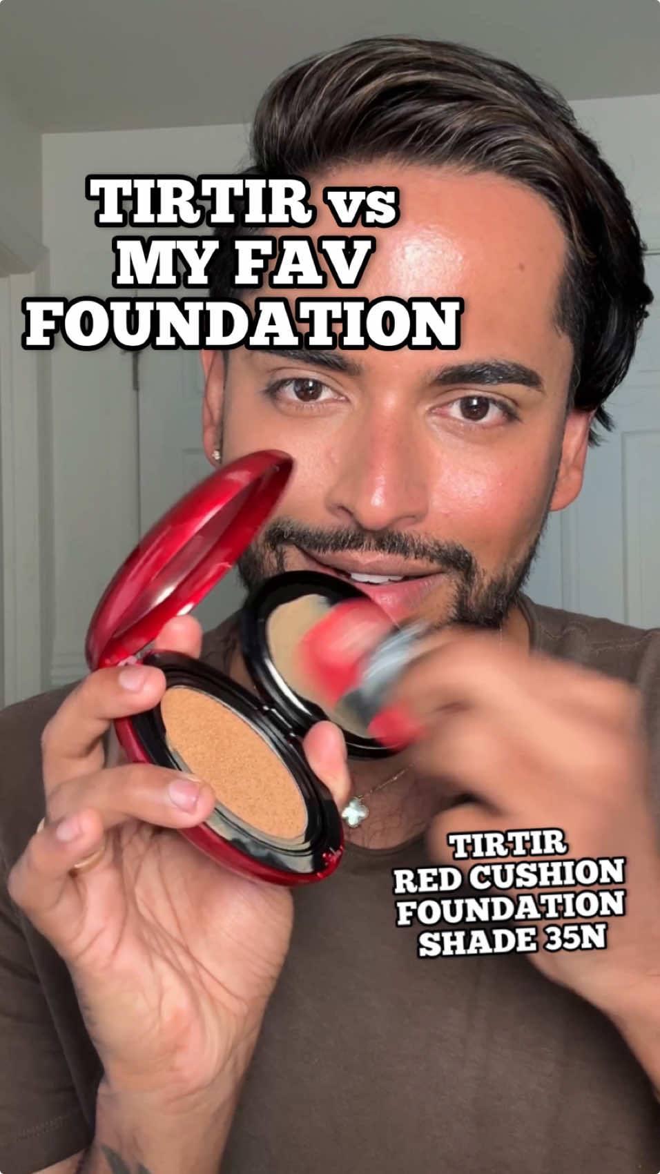 TirTir vs My Fav Sephora Foundation 😨 This feels soo wrong but I had to see which one is better!! What do you think? 💭  @TIRTIR Inc. Red Cushion Foundation shade 35N It’s 40% OFF, link in my bio! #tirtircushion #tirtirpartner #cushionfoundation #koreanmakeup #foundation #makeup #tirtir #BeautyTok 