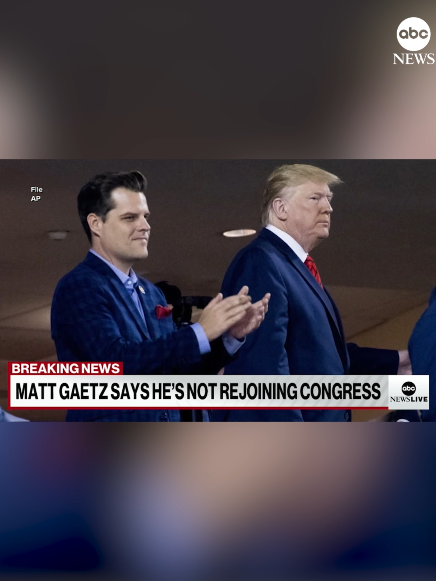 JUST IN: Matt Gaetz said Friday he will not return to Congress after withdrawing his name from consideration to be President-elect Donald Trump's attorney general. #news #mattgaetz