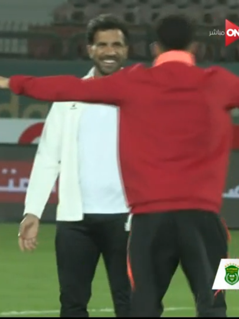 لقطة رااائعة بين مصطفى شوبير والمهدي سليمان قبل مواجهة الأهلي والاتحاد في دوري نايل 😍😍 #الاستوديو_التحليلي