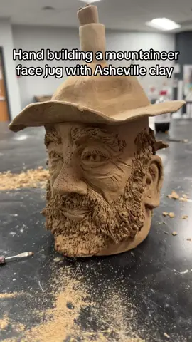 Since yall seemed to like the pottery videos, here’s Yosef in progress. Let me know if you want a cool face jug history lesson .  #appstate @ASAA #artteachersoftiktok #art #teacher #pottery #facejug #clay #app #yosef #sculpting #mountaineer #mountaineers #appalachia #appalachian #artist #potter #handbuilding #slab #slabbuiltceramics #ceramics #greenware #sculpt #sculpting #realism #moonshine #arthistory #africanart #appalachianart #folkart #folk #folkartist #bust #sunbelt #NC #WNC #ncpottery #arteducation #teach #asheville #highcountry #boone #boonenc #avery #averycountync #828 #828isgreat #inprogress #supportlocalartists #supportlocalbusiness 