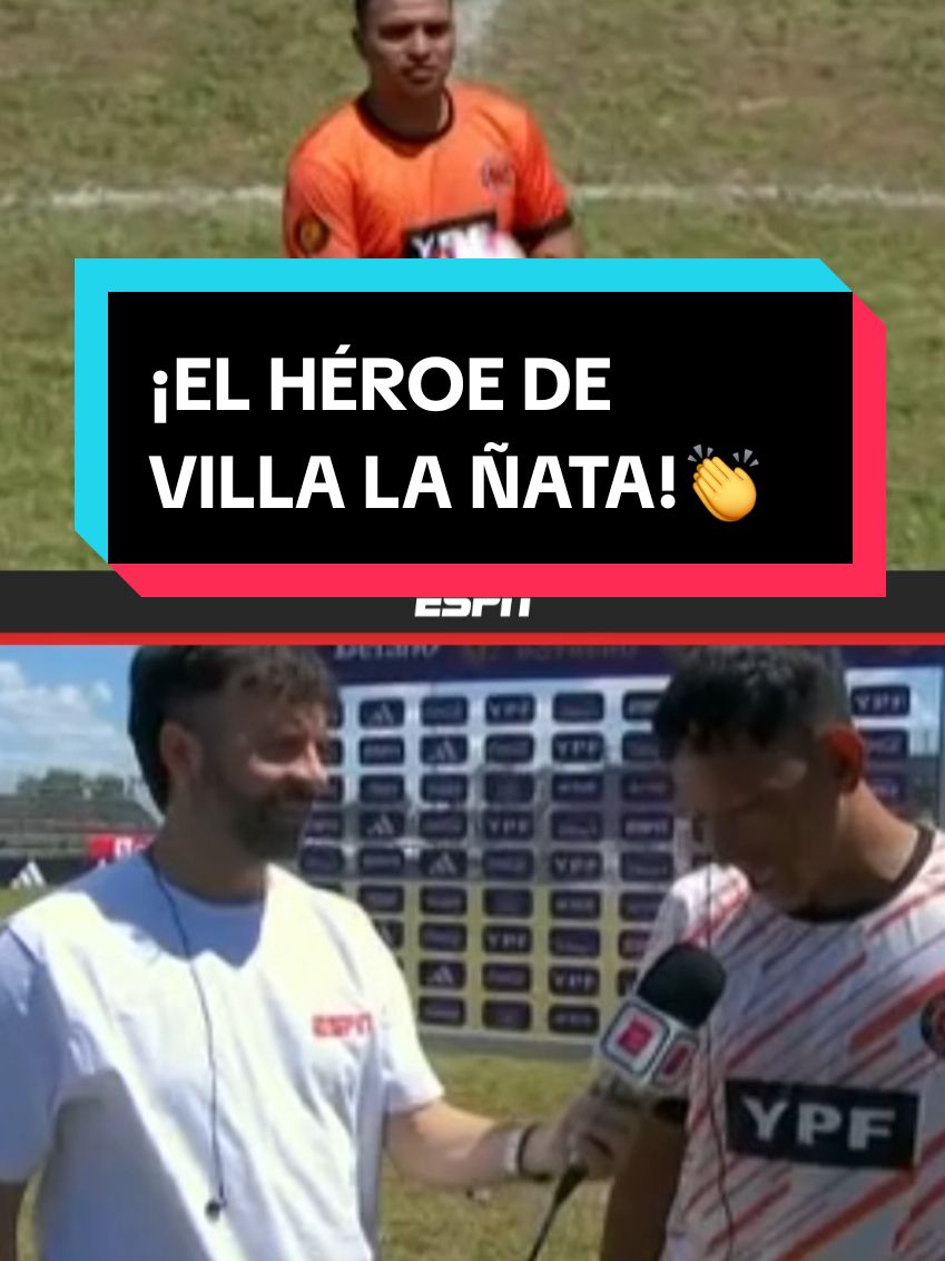 ¡BIEN DE POTRERO! 💪👏 El héroe de #VillaLaÑata ⚽▶️ Mirá toda la #CopaPotrero en #DisneyPlus #TikTokDeportes #futbol #heroe #arquero 